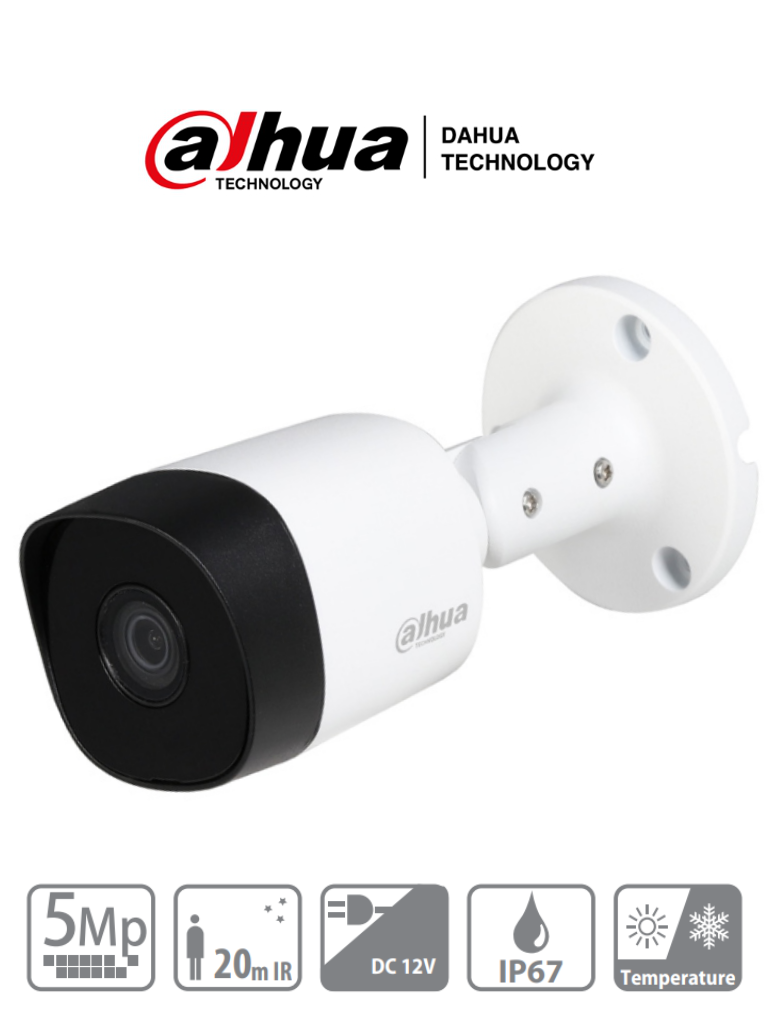 Camara Bullet de 5 Megapixeles/ Lente de 2.8mm/ Ir de 20/Metalica