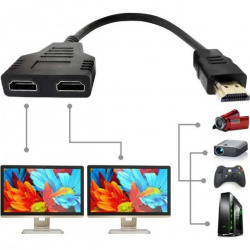 Divisor Hdmi 1080p 1 En 2 Salidas Macho A 2 Puertos Hembra