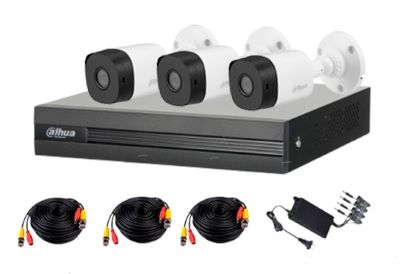 Kit de Video Vigilancia Dahua  XVR1B04KIT/2-B1A21, 3, 1080p  3 CAMARAS 