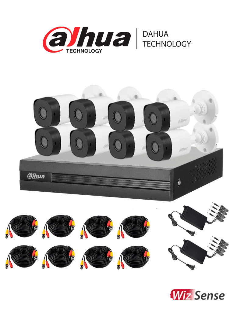 Kit de DVR 8 Canales de 2 Megapixeles/  WizSense 8 CAMARAS 