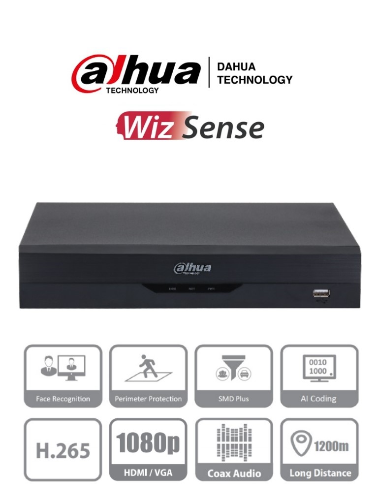 DVR de 8 Canales 5 Megapixeles Lite/ WizSens/RF