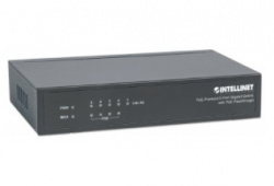 Switch INTELLINET 5 puertos Gigabit alimentado por PoE